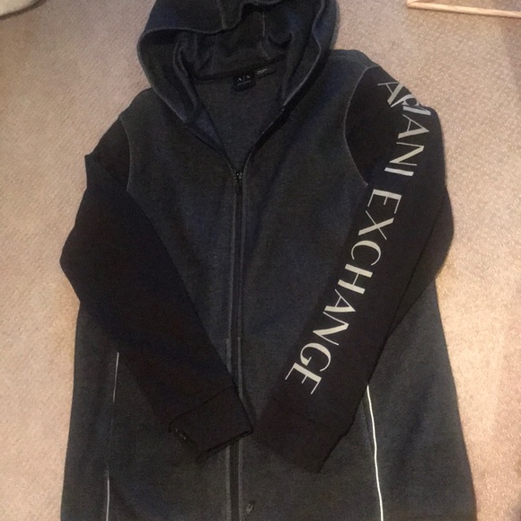Authentic Armani Men’s Zip Hooded Sweater - Picture 2 of 4